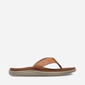 Teva Voya Leather Damen Flip Flops Braun (Österreich)